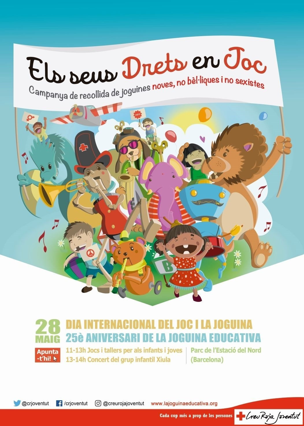 CarteldelajornadadeCreuRojaJoventutsobreeljuego