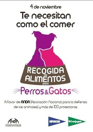 Cartel recogida alimentos mascotas corte ingles 1