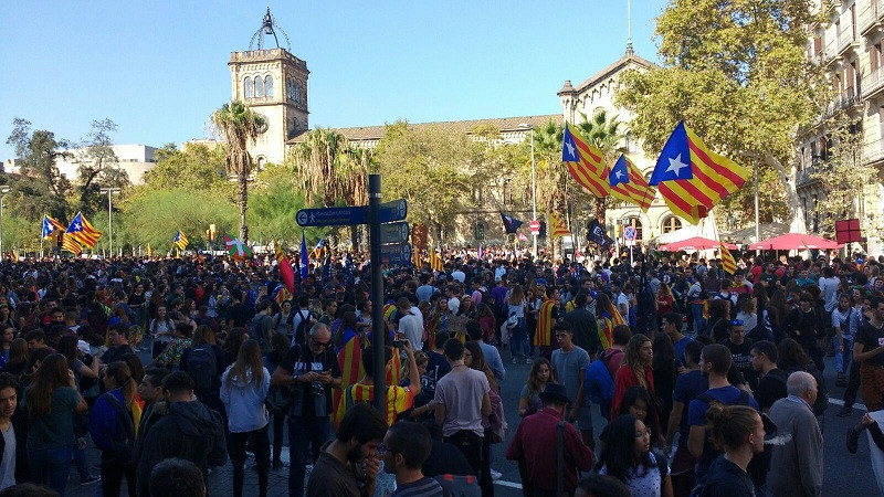 Manifestacion estudiantes barcelona 26 octubre 2