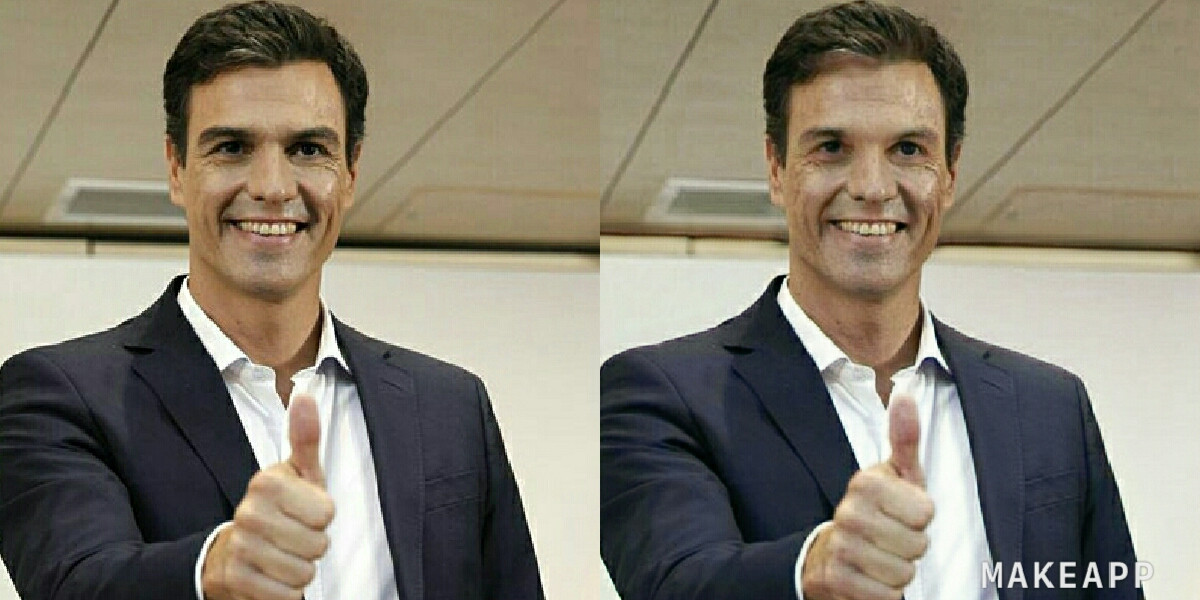 Pedro sanchez sin maquillaje