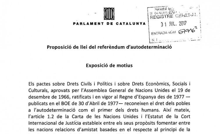 Forcadell publica de tapadillo la ley del referéndum en el boletín del Parlament