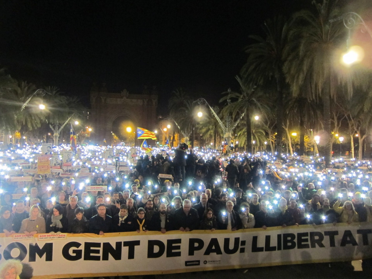 Manifestación anc omnium presos políticos
