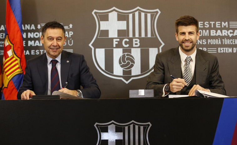 Piqué renueva con el FC Barcelona hasta 2022