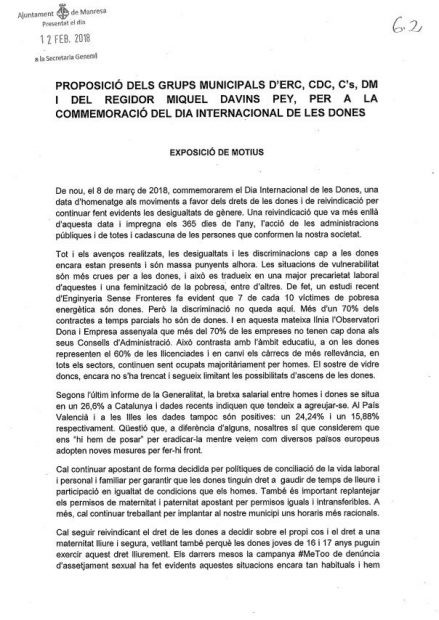 Mociu00f3n ciudadanos manresa repu00fablica feminista