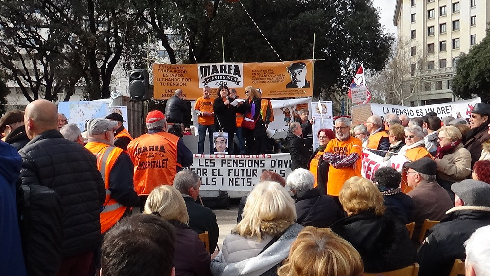 Marea pensionista plaza Catalunya 10