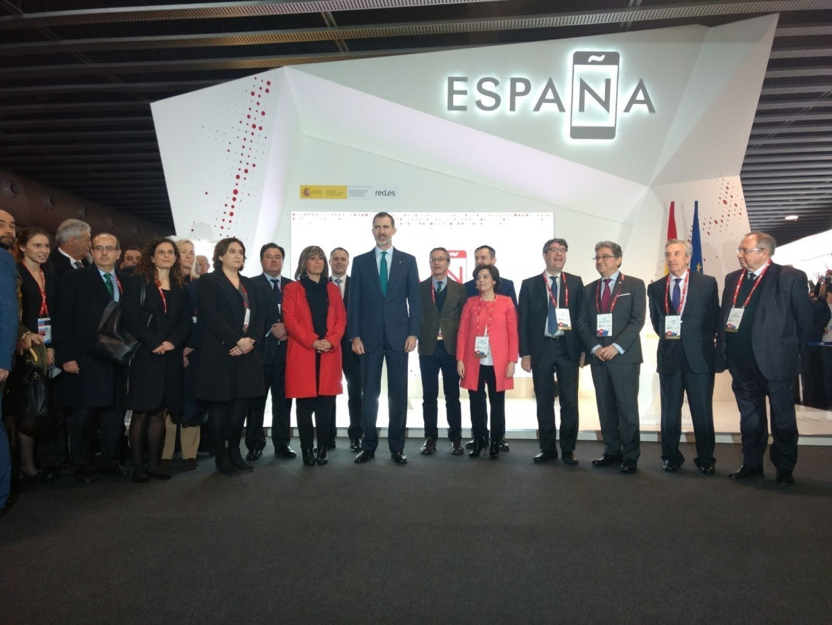 El Rey inaugura el MWC