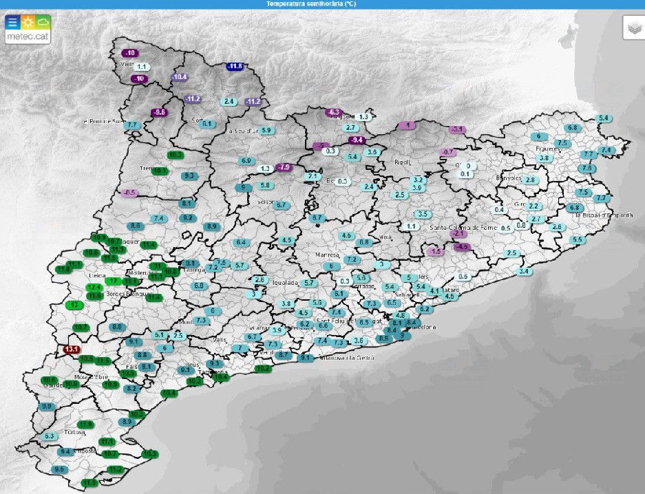 Mapa tiempo catalunya fru00edo siberiano 26022018