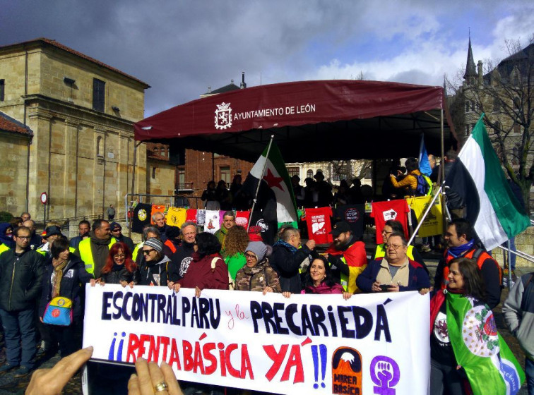 La marcha León-Madrid por la renta básica inicia este sábado su recorrido