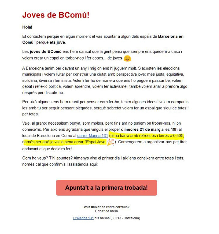 Correo de Joves de BComu00fa