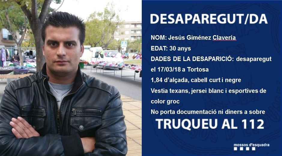 Desaparecido en tortosa