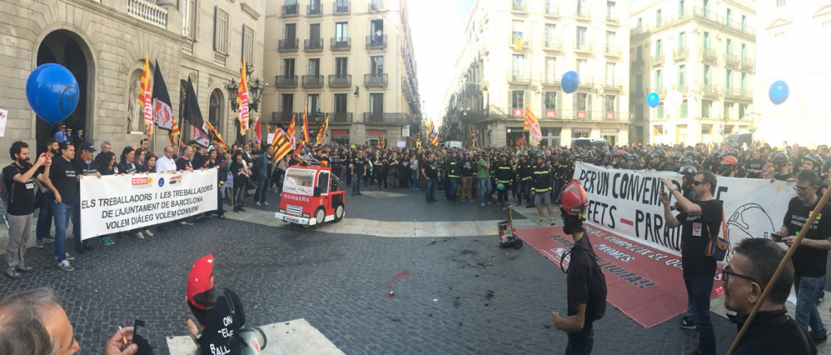 Protesta funcionarios barcelona