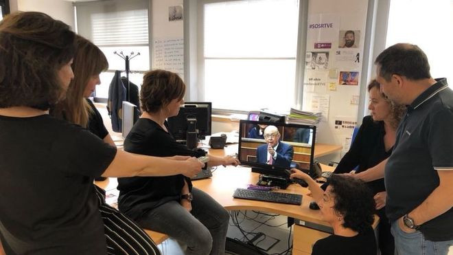 Trabajadores RTVE dedican Montoro Viernes