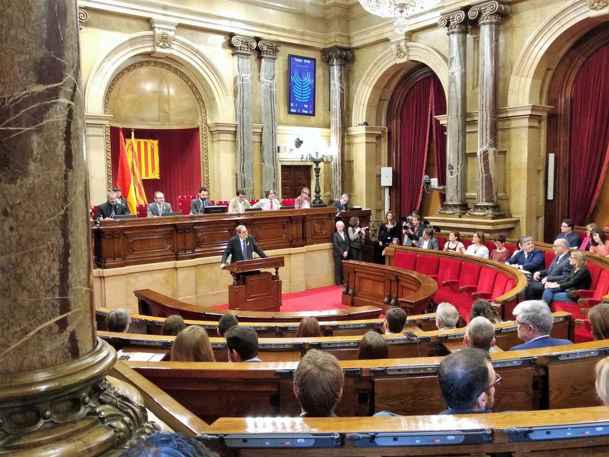 Discurso de Quim Torra (JxCat) en su discurso de investidura en el Parlament