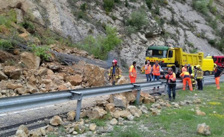 Cortes en la C-16 por un desprendimiento en Guardiola de Berguedà