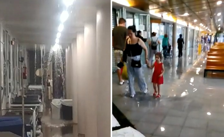 Vall d Hebron inundado