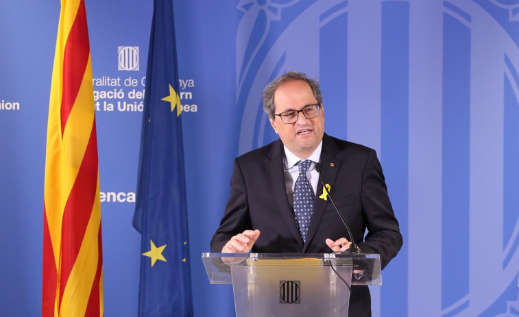 Torra apela a la responsabilidad de los taxistas y pide al Gobierno y AMB que resuelvan la situación