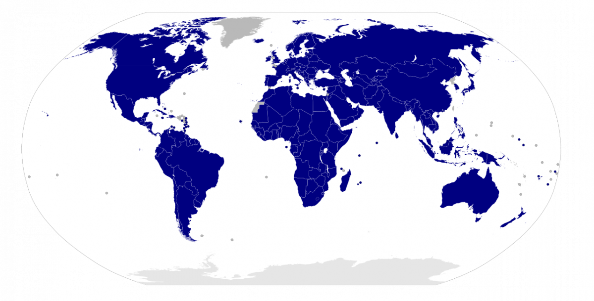 Mapa países interpol