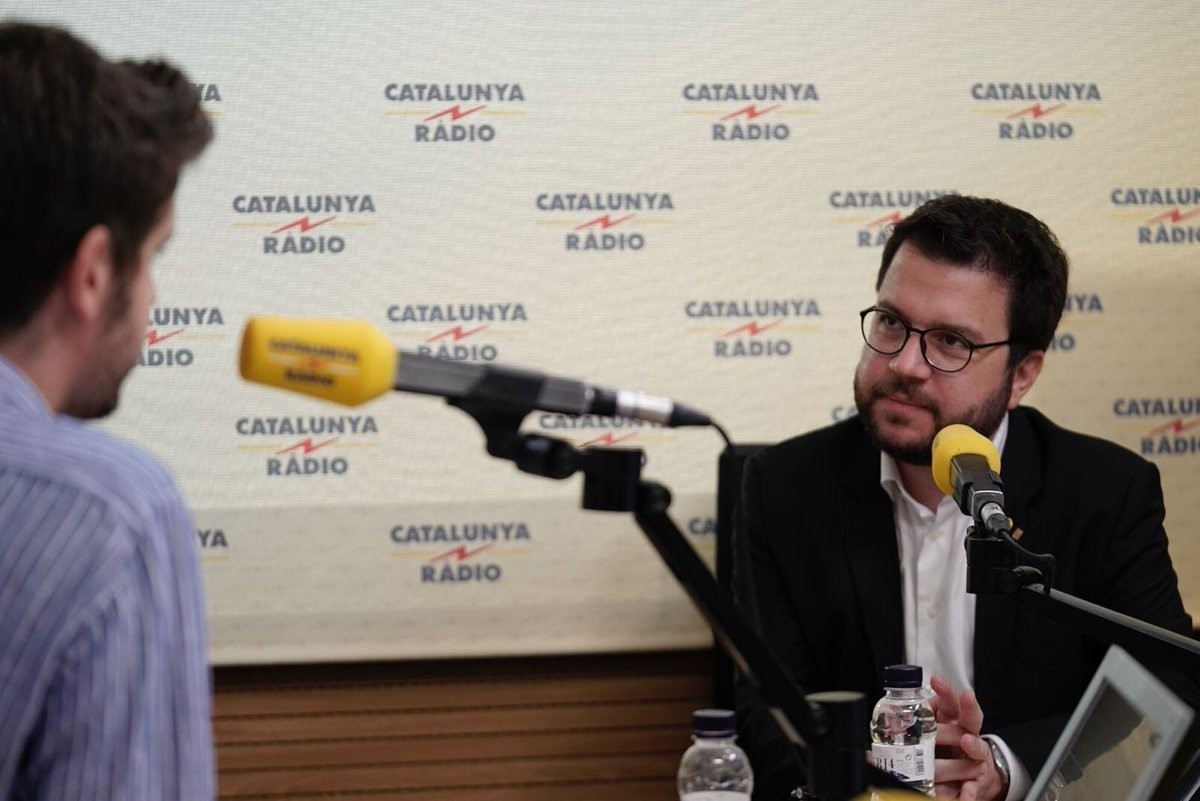 El vicepresidente catalán, Pere Aragonès, en Catalunya Ràdio CCMA