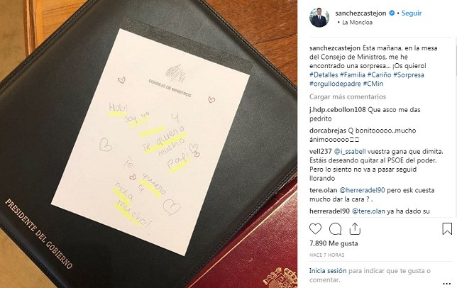 Mensaje hijas pedro sánchez 14092018