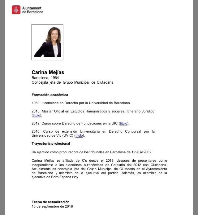 Cv carina mejías