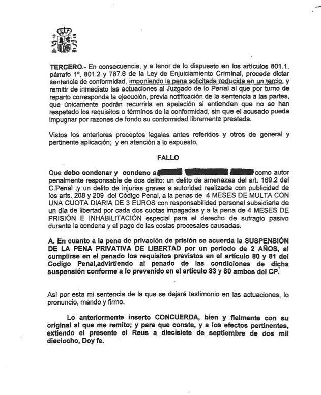 Amenazas carrizosa sentencia 2 18092018