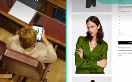 Pillan a Celia Villalobos comprando ropa online desde el Congreso