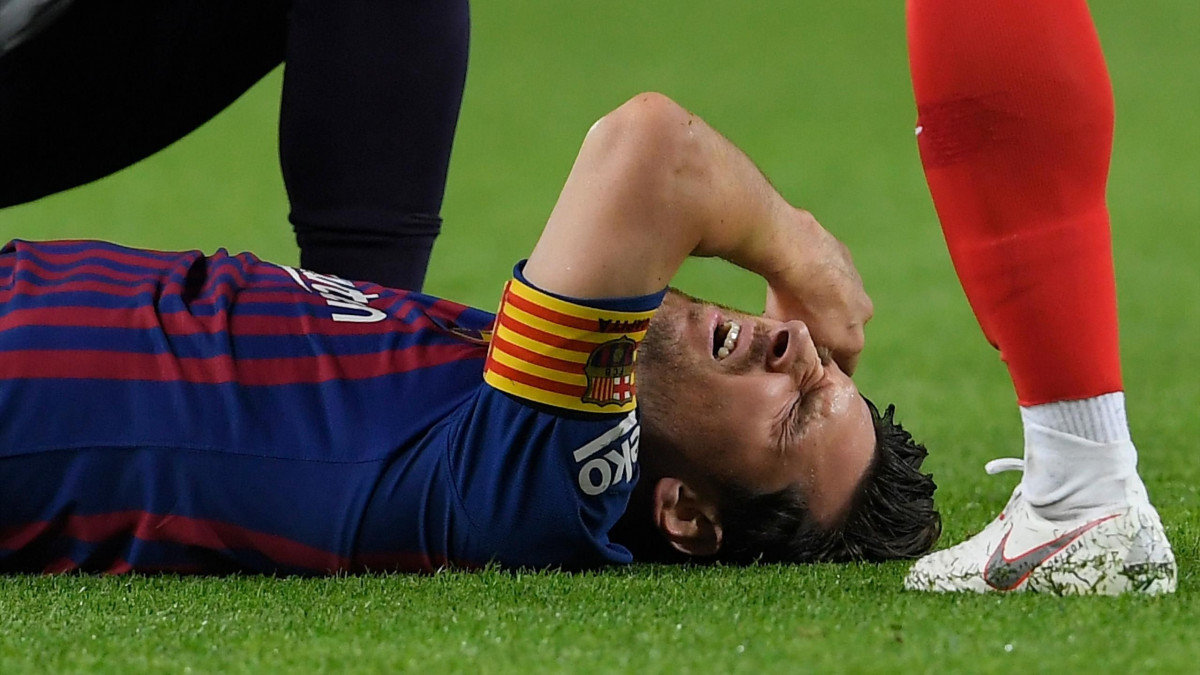 Messi lesionado 201018