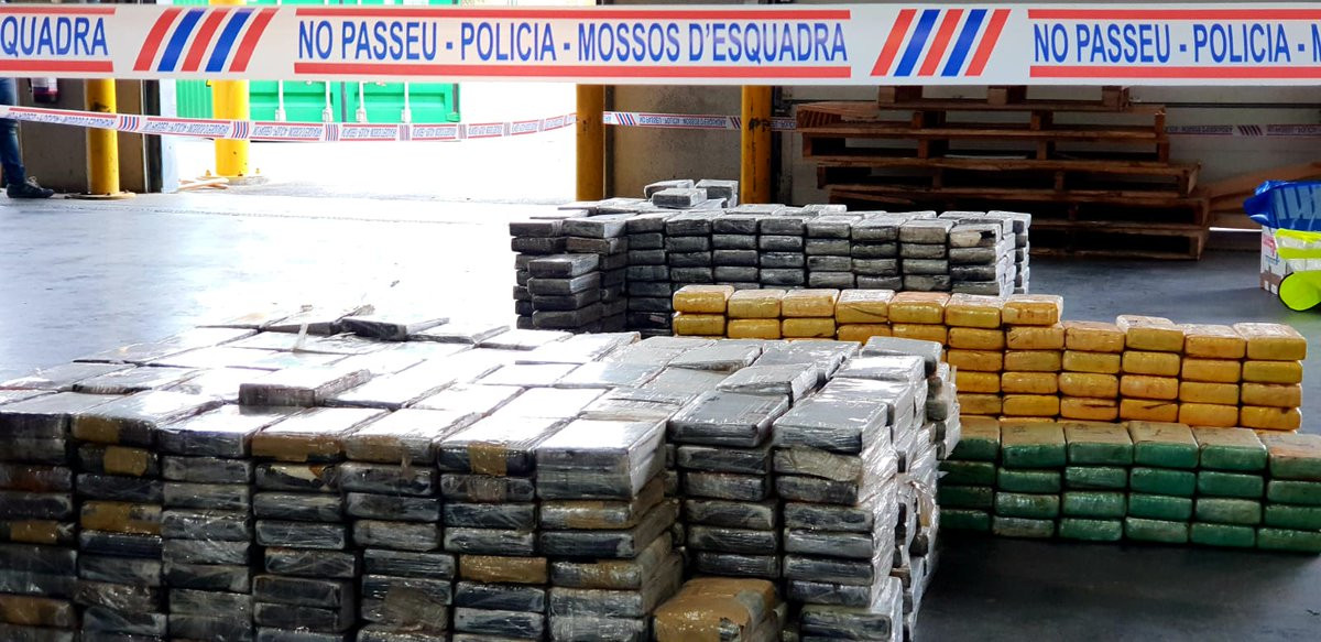 Mossos incautan droga en el Puerto de Barcelona