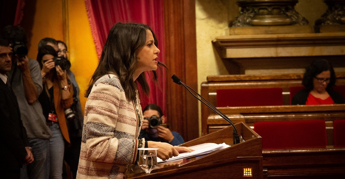 Inés Arrimadas en el Pleno del Parlament Noviembre 2018