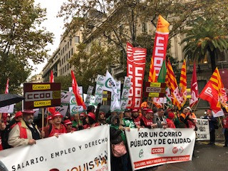Manifestación correos csif