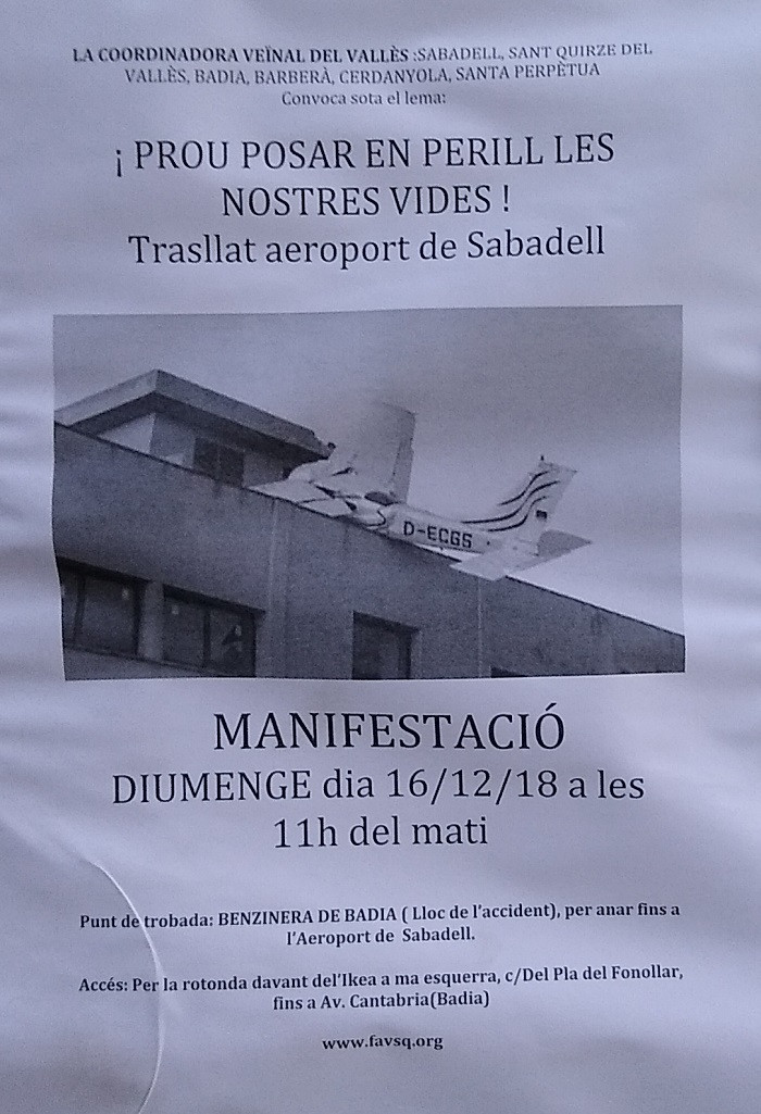 Vecinos Del Valles Piden El Traslado Del Aeropuerto De Sabadell Por Peligrosidad
