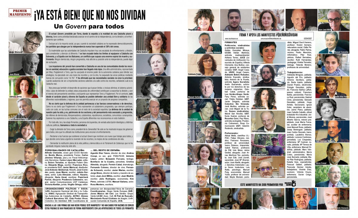 Recortes Cero Manifiesto