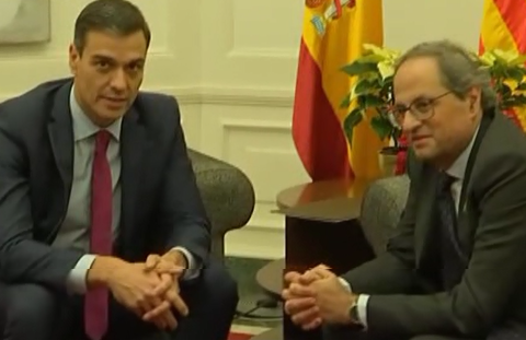 Torra sánchez dentro pedralbes