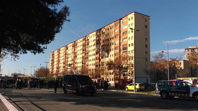 Incendio en Badalona