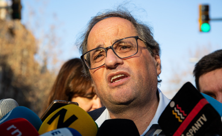 El TSJC admite la querella por desobediencia contra Torra por su negativa a retirar los lazos