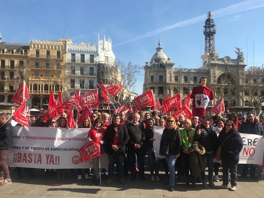 Manifestación vodafone ere