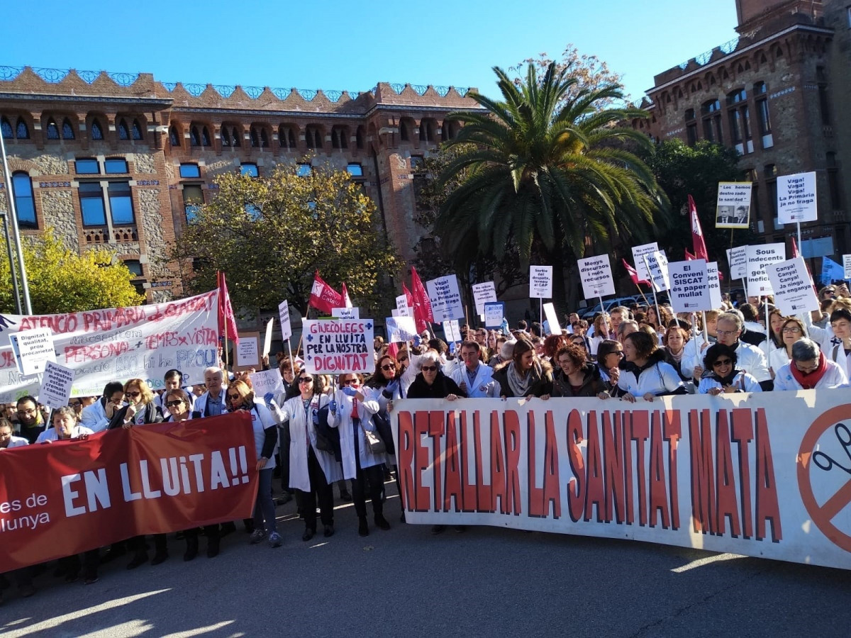 Metges de catalunya manifestación imagn
