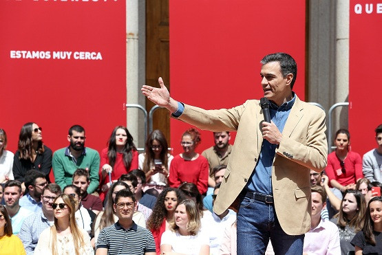 Pedro su00e1nchez psoe imagen cierre campau00f1a