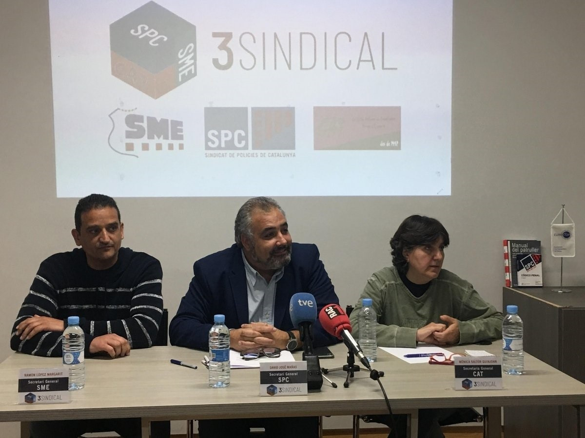 Imagen trisindical mossos