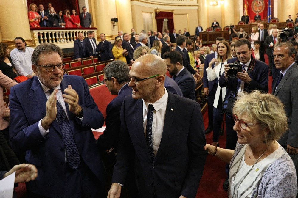 EuropaPress 2150218 Raül Romeva (ERC) (c) durante la constitución de la XIII Legislatura del Senado