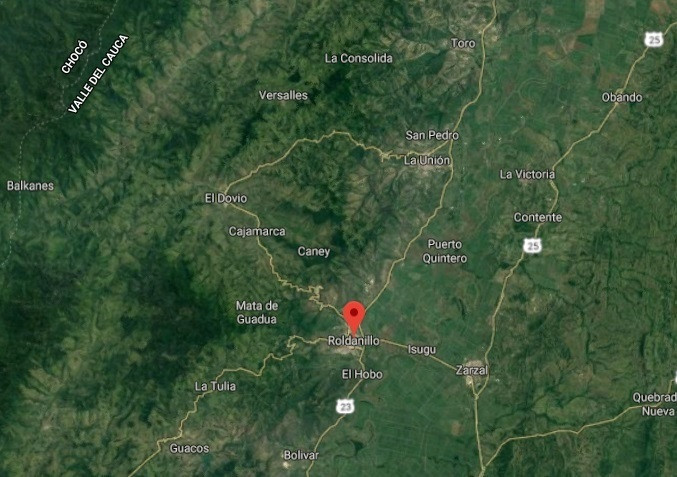 Término municipal de Roldanillo en Colombia