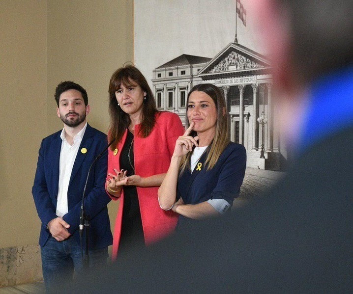 Sergi Miquel Laura Borràs y Miriam Nogueras