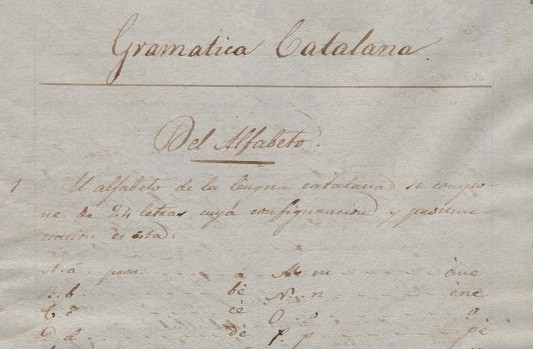 'Gramàtica Catalana' (1840)