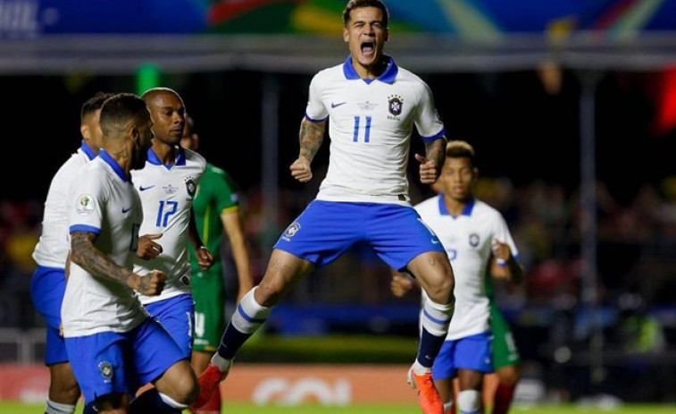 Coutinho salva a Brasil en su debut en la Copa América (3-0)