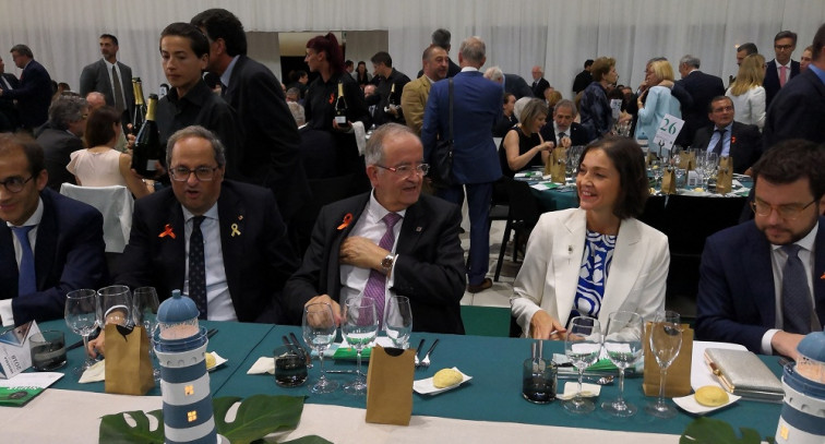 Torra insiste ante los empresarios en la autodeterminación y Maroto pide lealtad institucional
