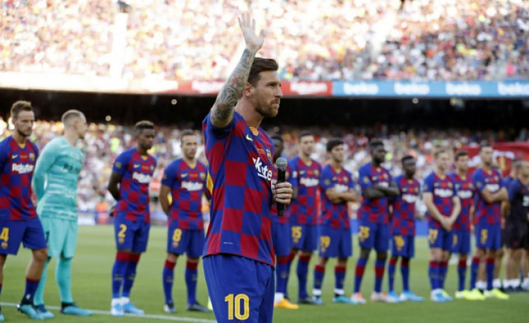 Messi deja atrás su lesión y vuelve a entrenar con el grupo