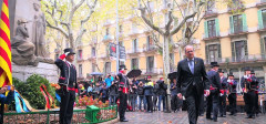 Quim Torra en el monumento a Rafael Casanova