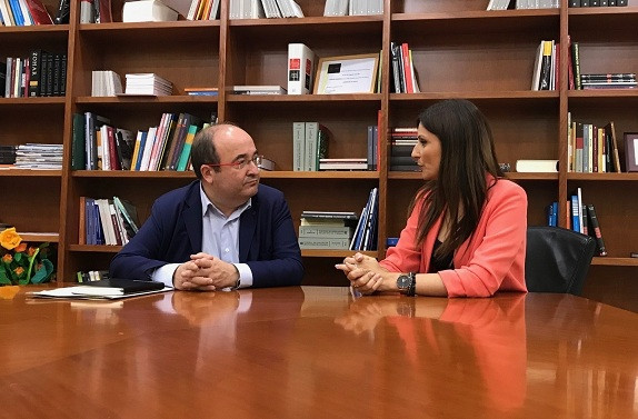 Miquel Iceta (PSC) y Lorena Roldan (Cs)