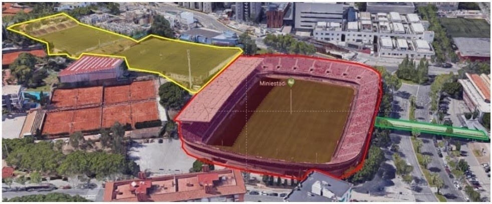 Derrumbe del miniestadi