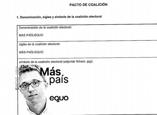 Imagen de Errejón en la papeleta